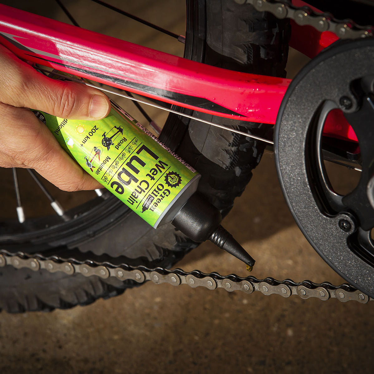 Green Oil - Wet Chain Lube - Wet & Dry Conditions - Korvel