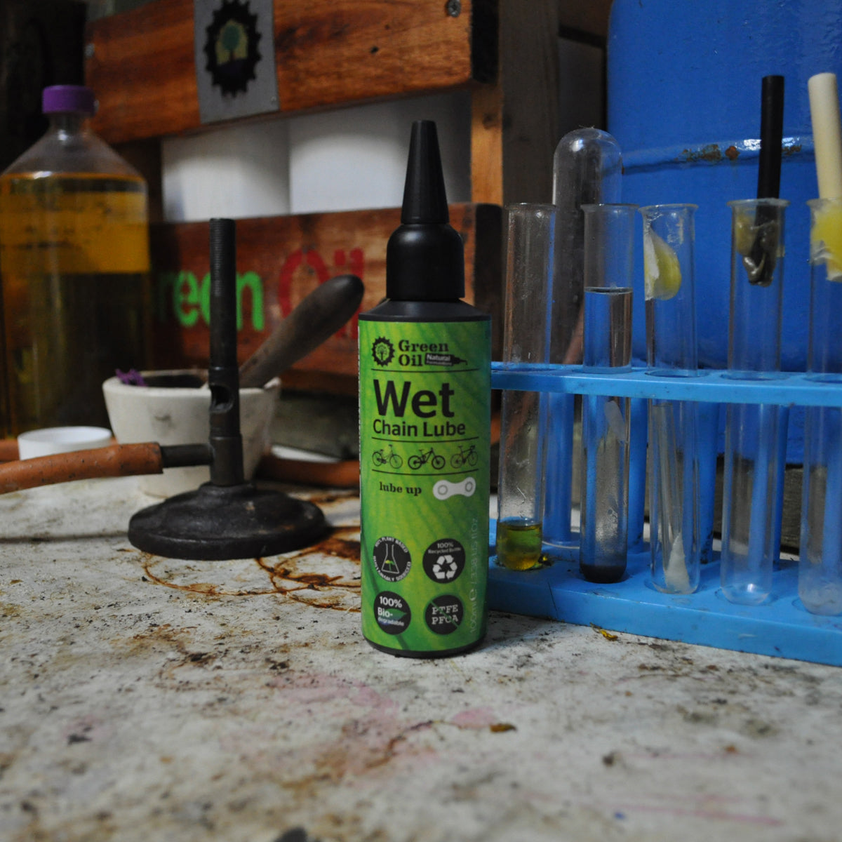 Green Oil - Wet Chain Lube - 100 ml - Korvel