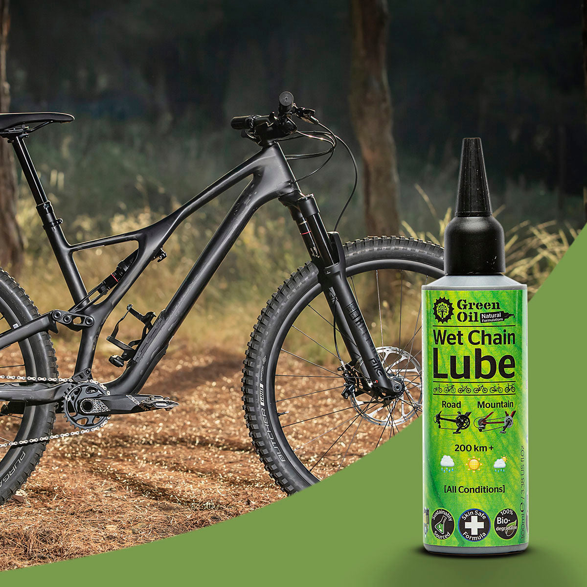 Green Oil - Wet Chain Lube - 100 ml - Korvel