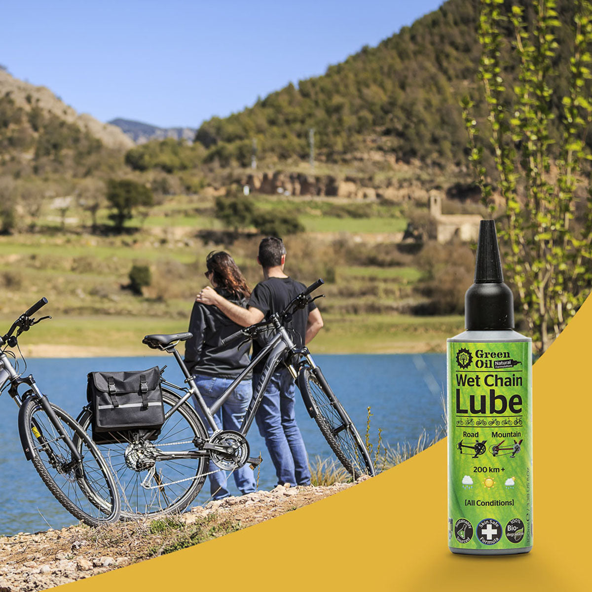 Green Oil - Wet Chain Lube - Wet & Dry Conditions - Korvel