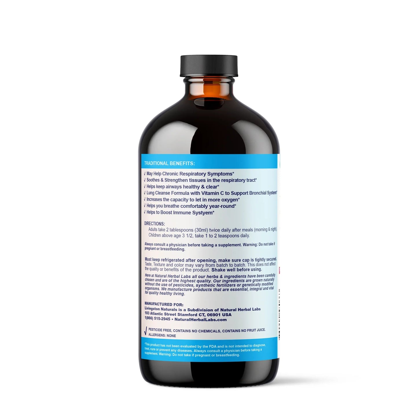 Organic Herbal Respiratory Support Tonic