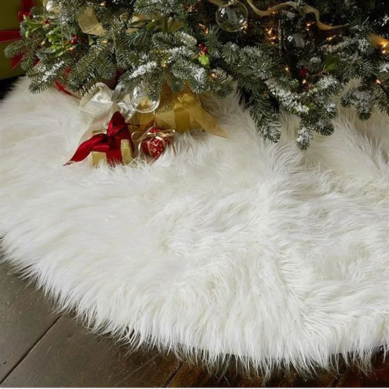 Funda de Árbol de Navidad de Terciopelo Blanco Creativo