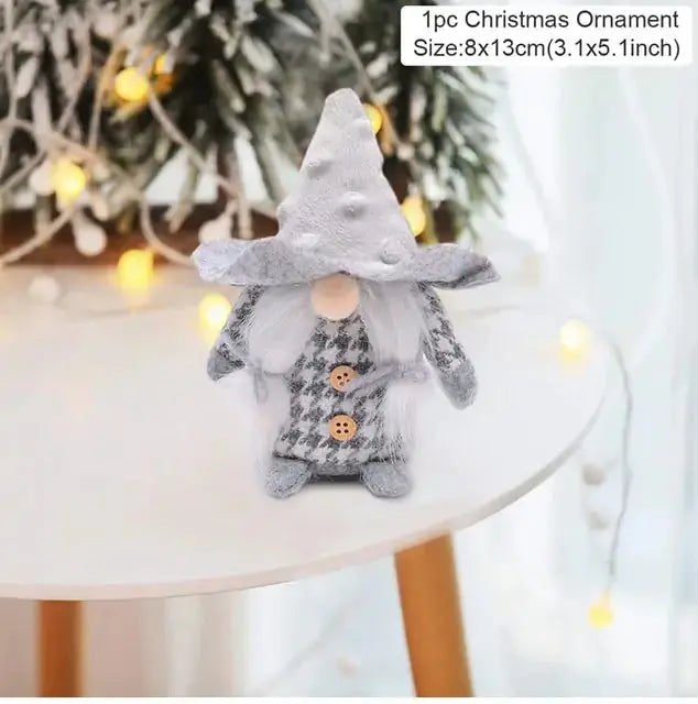 Muñeco de Navidad Gnomo Sin Rostro - Decoración Navideña Caprichosa