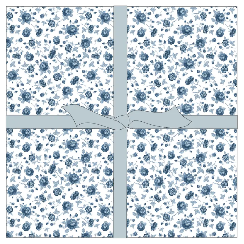 Lakeland Blues - Precuts de algodón de 5" con 42 estampados únicos
