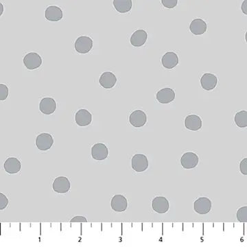 Large Dots Gray Pigment Cotton Fabric 44"/45" Per Yard