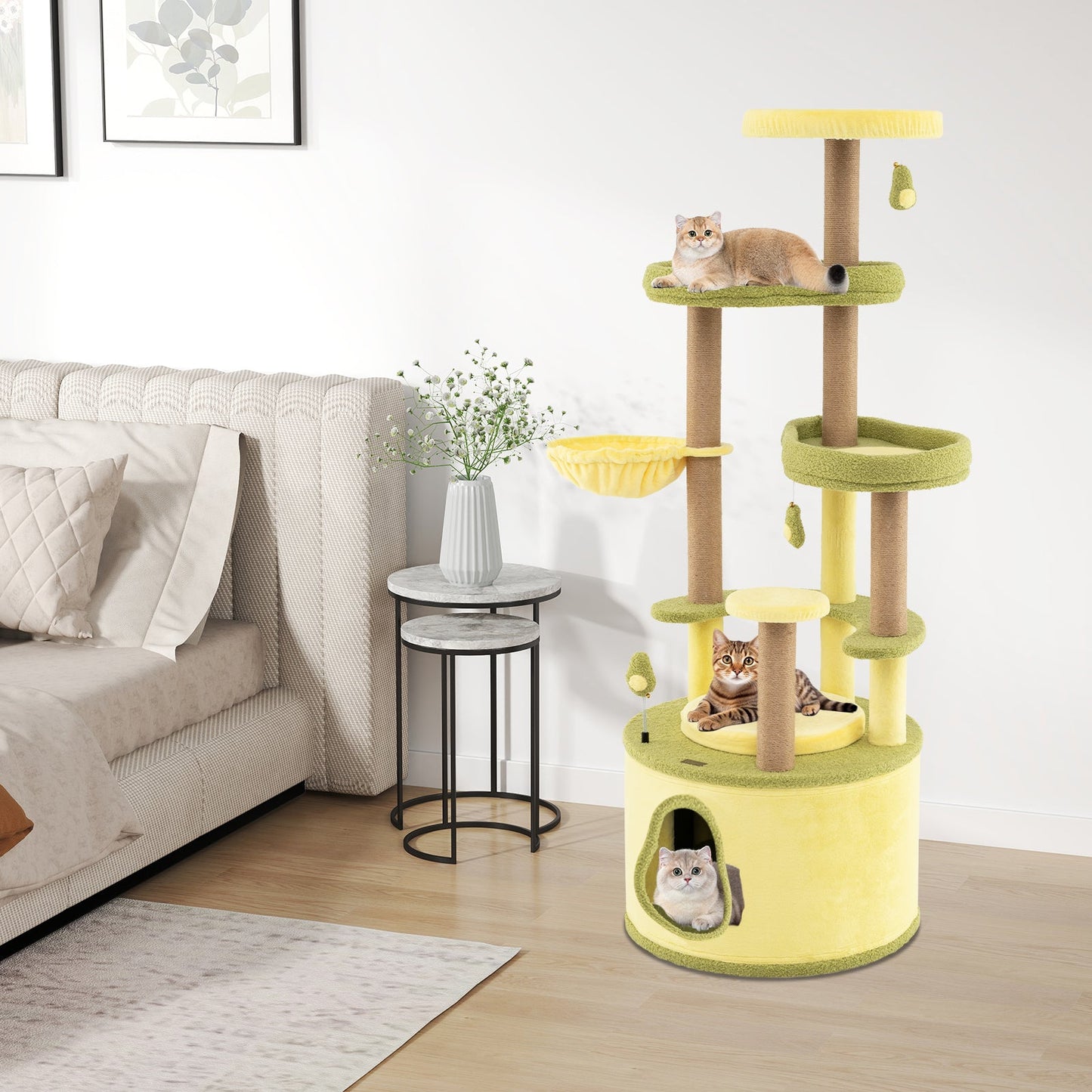 Arbre à chat Avocat Grand - Tour multi-niveaux avec condo