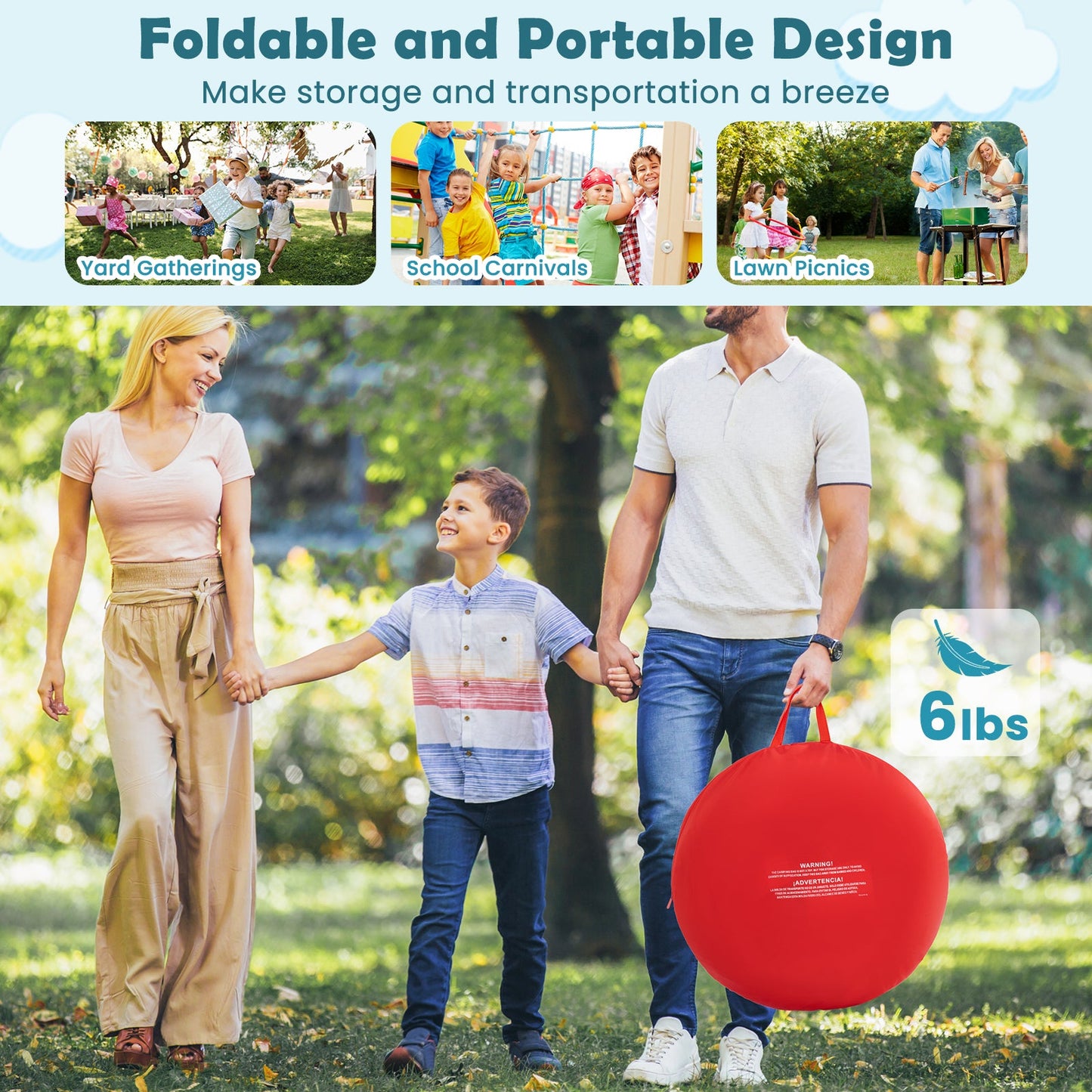 Tablero de Dardos Grande para Niños con 4 Pelotas de Patada - Rojo