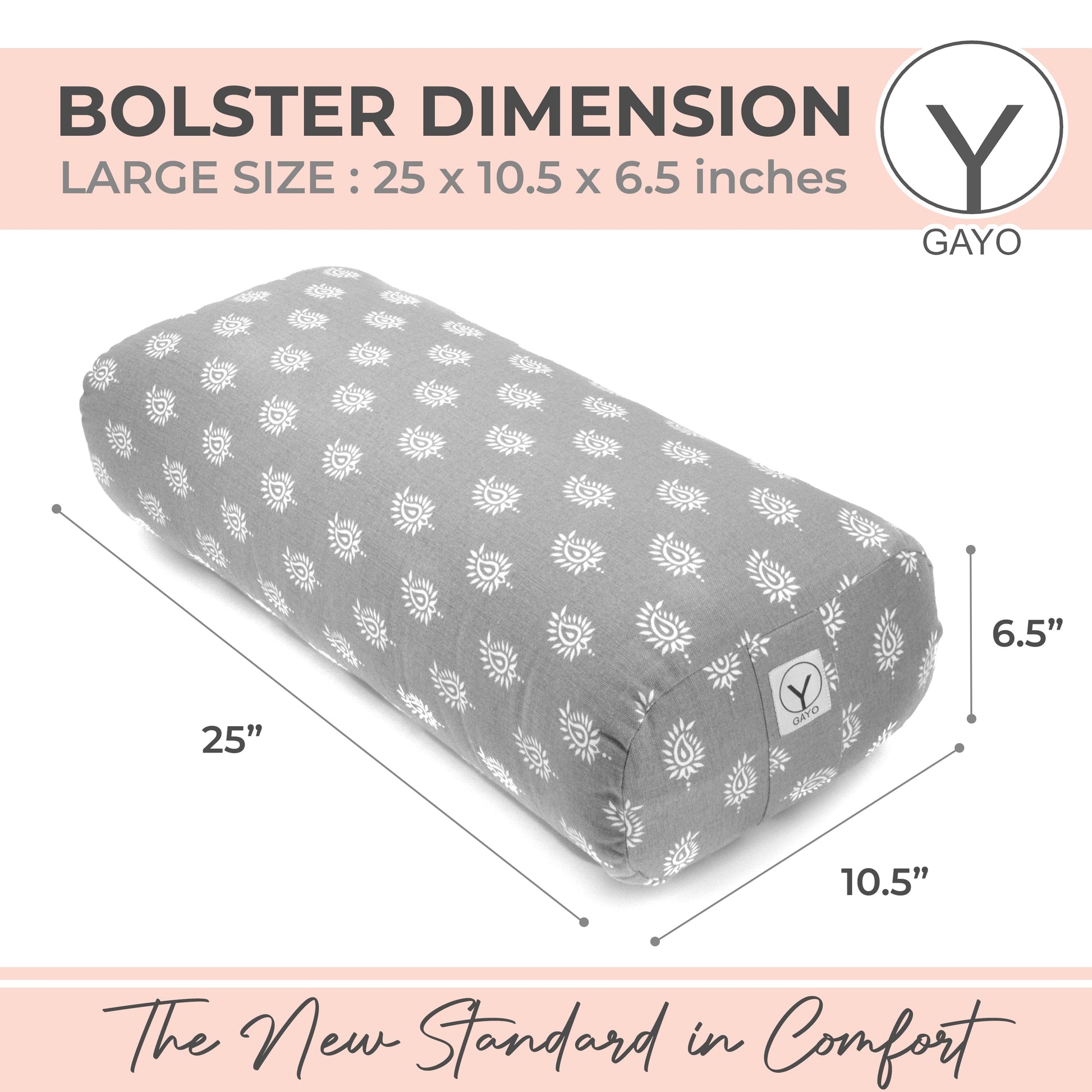 Sustainable Organic Cotton Yoga Bolster Set with Carry Bag for Ultimate Comfort - Korvel