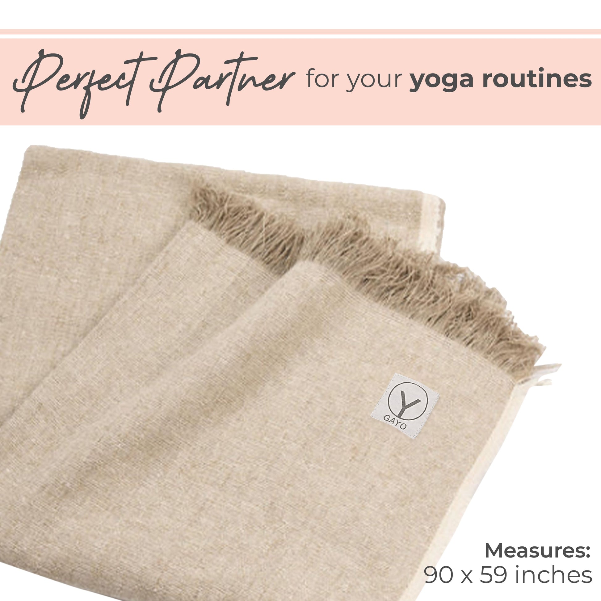 Sustainable Hemp & Organic Cotton Yoga Blanket for Mindful Living - Korvel
