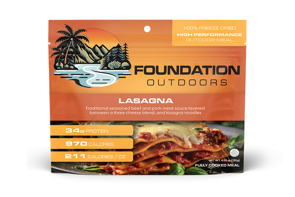 Comida de Lasaña de Res y Cerdo FOUNDATION Outdoors