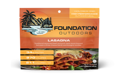 FOUNDATION Outdoors Beef and Pork Lasagna Meal