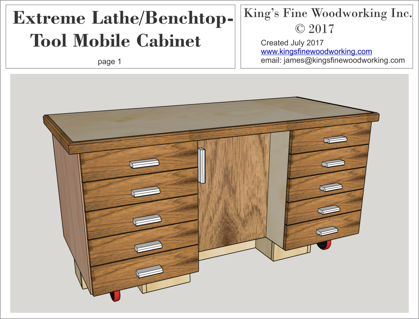 Plans de Cabinet Mobile Premium pour le Rangement d'Outils