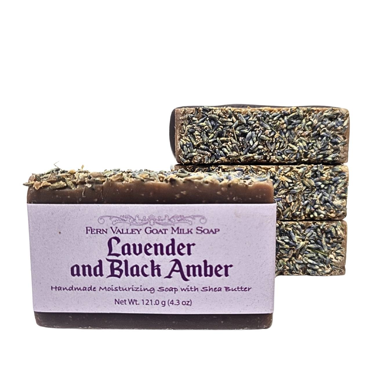 Handmade Goat Milk Soap | Lavender & Black Amber Scent