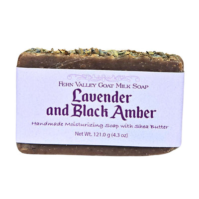 Handmade Goat Milk Soap | Lavender & Black Amber Scent