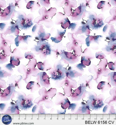 Lavender Floral Butterfly Belle 108" Cotton Wideback Fabric