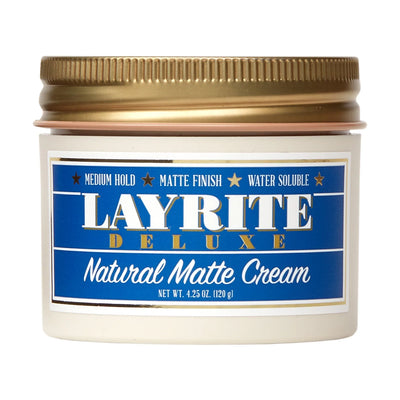 Layrite Deluxe Natural Matte Cream - Medium Hold 4.25oz