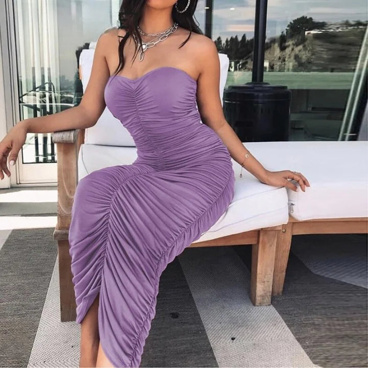Vestido Tubo Verde Neón para Mujeres