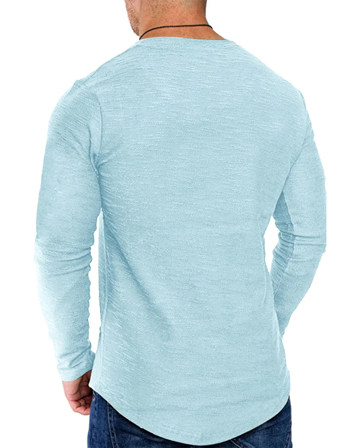 Sky Blue Athletic T-Shirt for Men - Premium Cotton Gym Wear