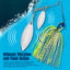 Reaction Tackle Lead Spinnerbait Jigs – 3-Pack, Double Willow Blade - New
