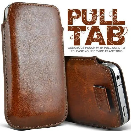 Leather Pouch Coque For iPhone 5 5S SE 5C Case Pocket Rope Holster Pull Tab Pouch Cover For iPhone SE 5 S E 5C Phone Bag Case - Korvel