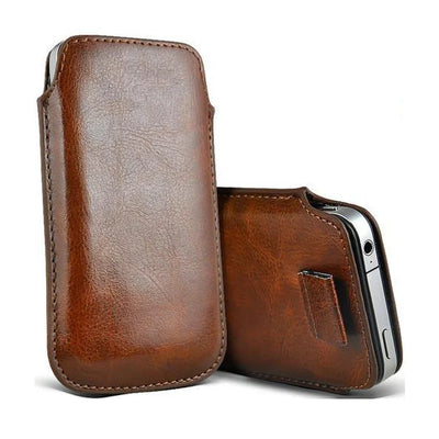 Leather Pouch Coque For iPhone 5 5S SE 5C Case Pocket Rope Holster Pull Tab Pouch Cover For iPhone SE 5 S E 5C Phone Bag Case - Korvel