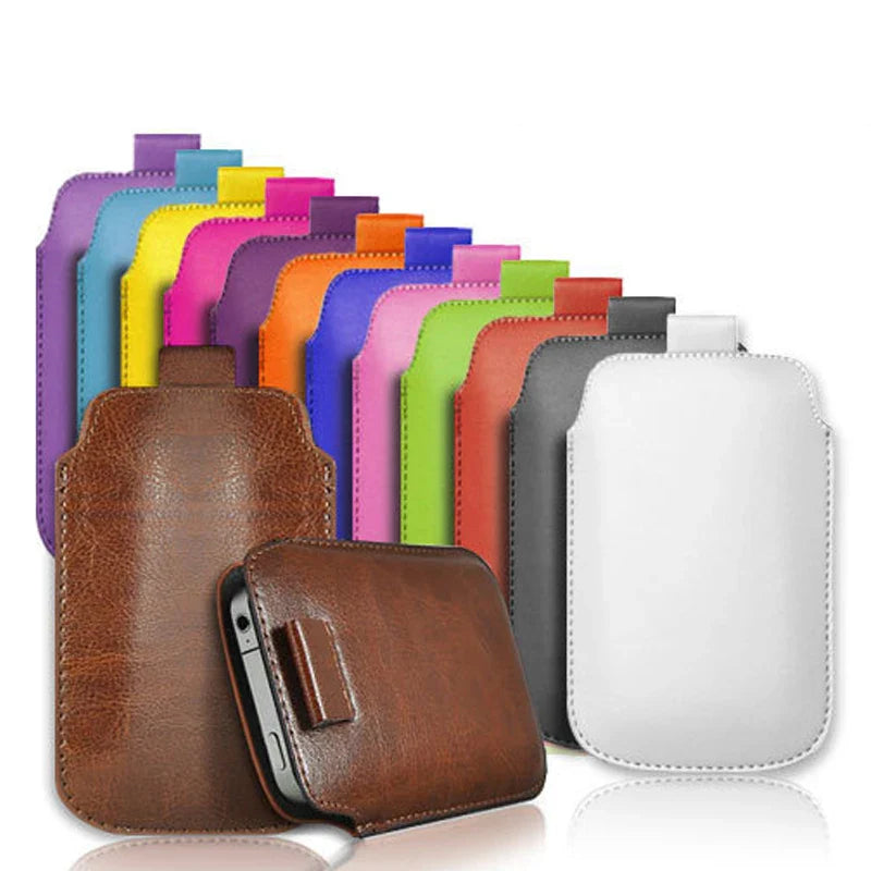 Leather Pouch Coque For iPhone 5 5S SE 5C Case Pocket Rope Holster Pull Tab Pouch Cover For iPhone SE 5 S E 5C Phone Bag Case - Korvel