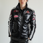 Chaqueta de Cuero Vegano para Hombre Estilo Biker con Insignias