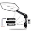 Adjustable Bicycle Handlebar Rear View Mirror for Safe Cycling