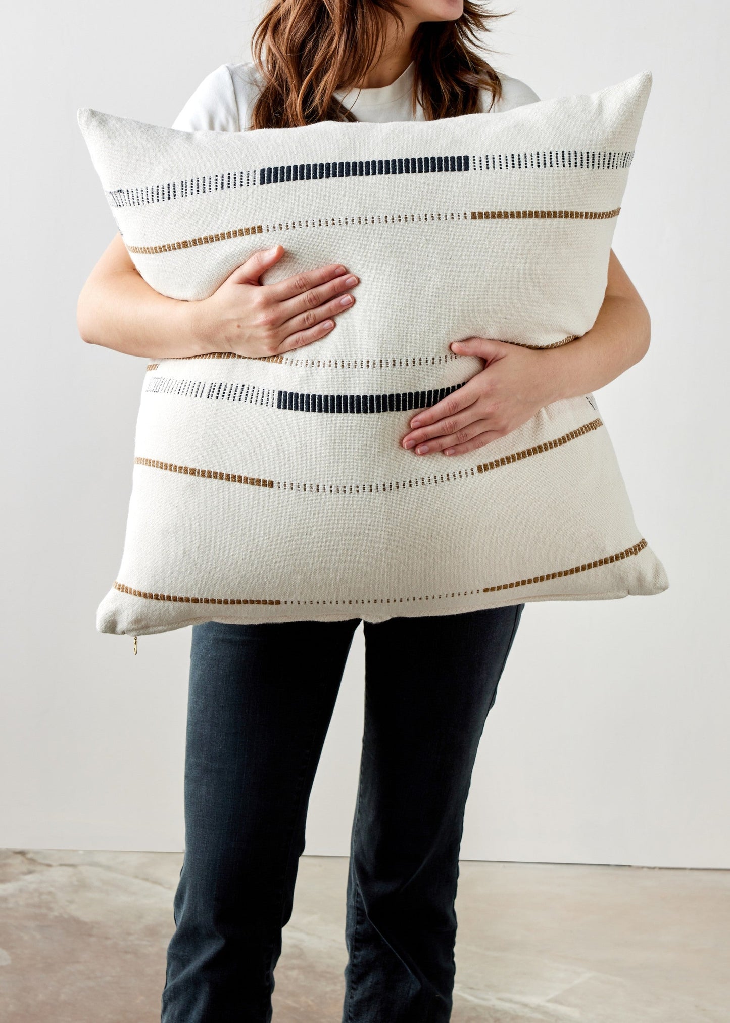 Coussin en coton tissé à la main Mason