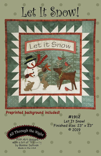 Patrón de Costura de Decoración para el Hogar Let It Snow