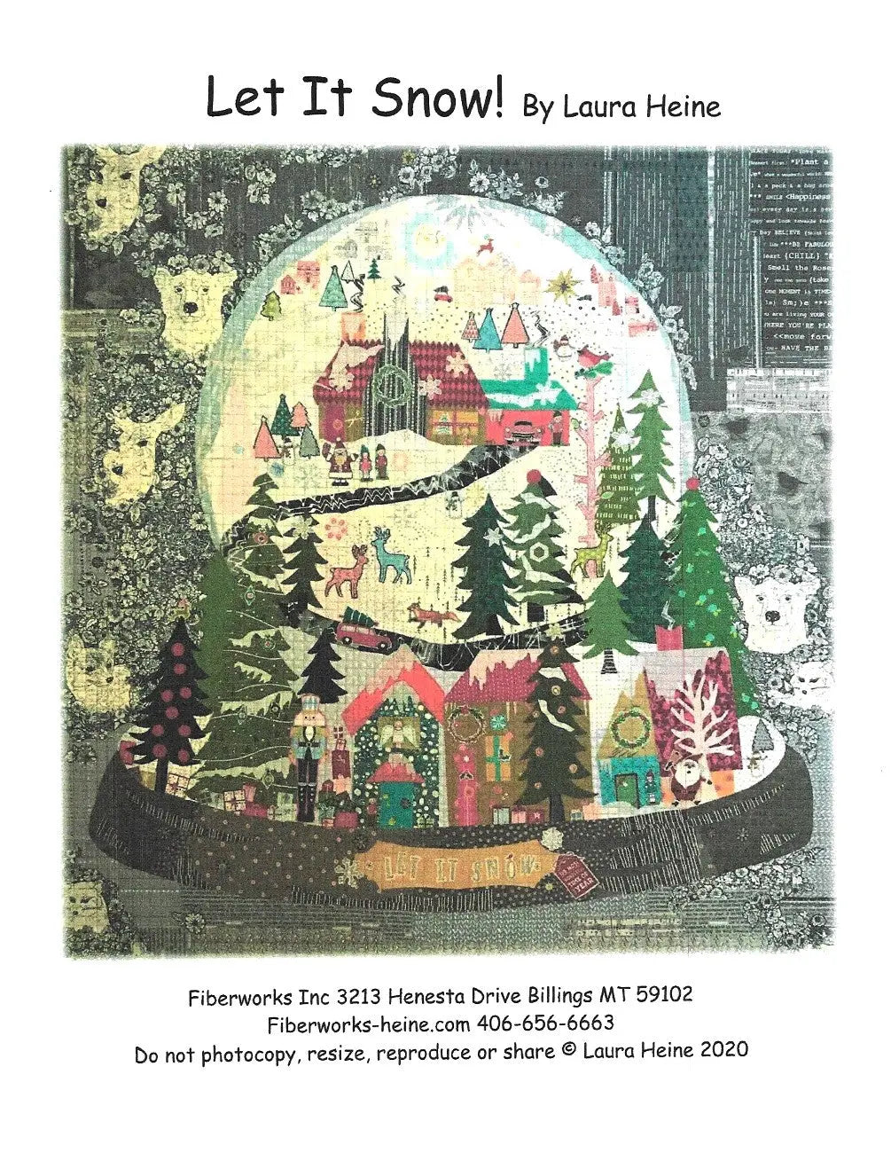 Let it Snow Collage Pattern for Home Decor