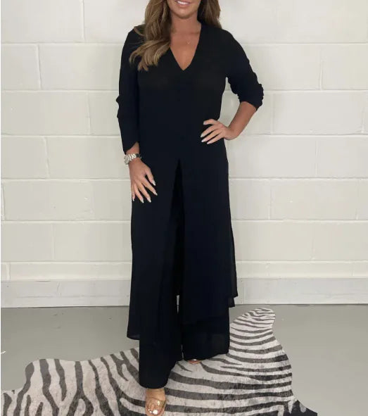 GlobalChic Trousers Suit for Modern Women