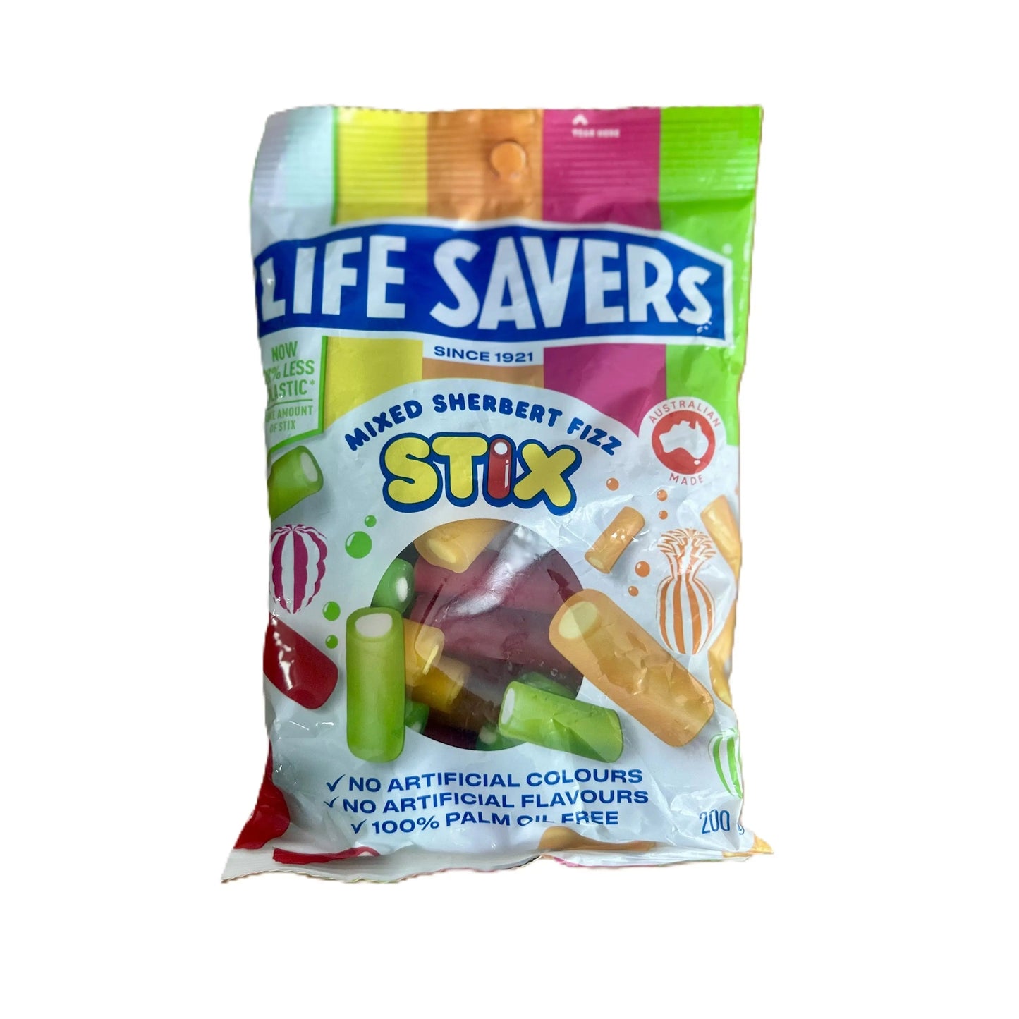 Bâtonnets de Fizz Sherbert Mélangés Lifesavers – Bâtonnets de Bonbon Acidulés 50g