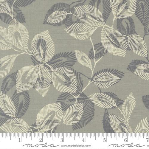 Tissu en coton bleu clair arabesque palmier ciel - 44"/45" par yard