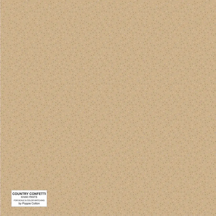 Tela de algodón color marrón claro caqui - 44"/45" por yarda