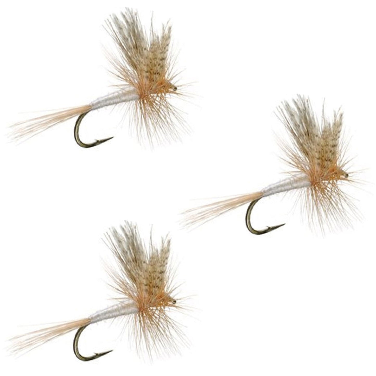 Mouches sèches classiques Light Cahill pour truite - Taille 12 (paquet de 3)