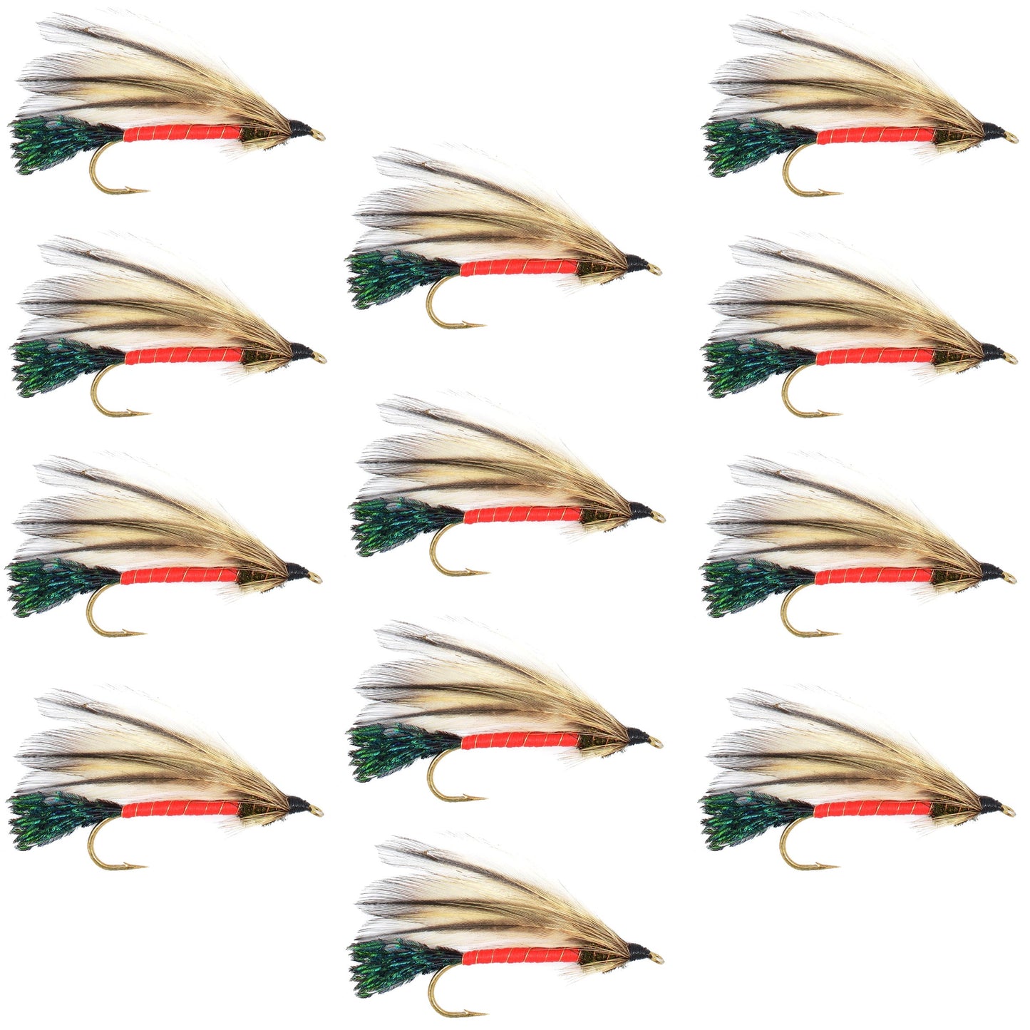 Premium Light Spruce Streamer Flies - 12 Pack, Size 4 - Korvel