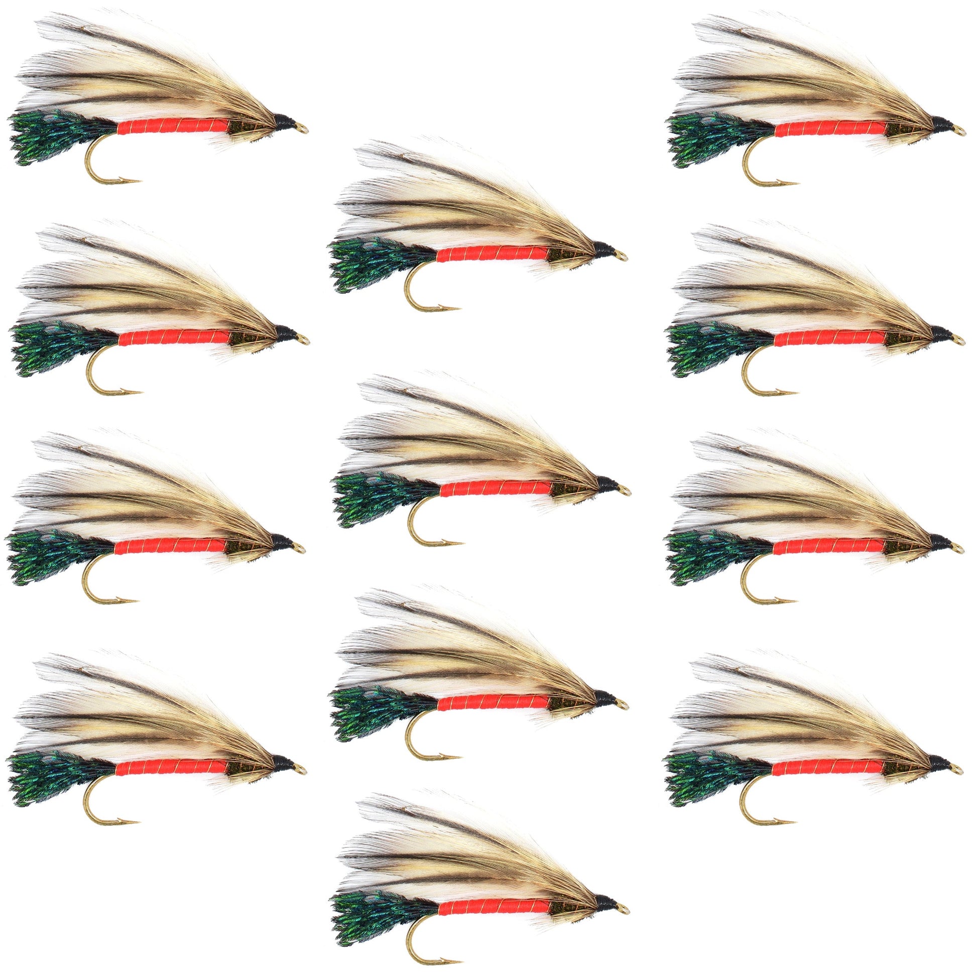 Premium Light Spruce Streamer Flies - 12 Pack, Size 4 - Korvel