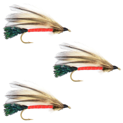 Triple Pack of Classic Light Spruce Streamer Flies for Trout & Bass - Size 4 Hooks - Korvel