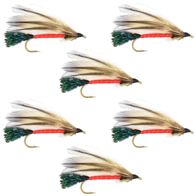 Premium Light Spruce Streamer Flies - 6 Pack - Size 4 Hooks - Korvel