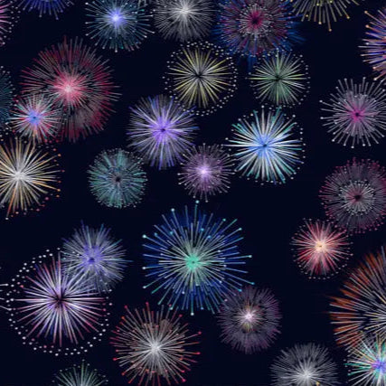 Light Up the Sky Ink Digital Cuddle Fabric - Premium Minky