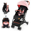 Carrito de bebé ligero con marco de aluminio - Rosa
