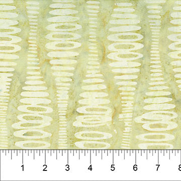 Lime Ripple Stripe Abstract Cotton Fabric - 44"/45" Per Yard