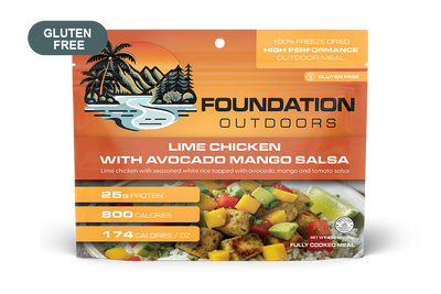 FOUNDATION Outdoors Lime Chicken with Avocado Mango Salsa Meal