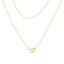 Collar de Pendiente de Diamante de Plata Esterlina Baño de Oro de 10K