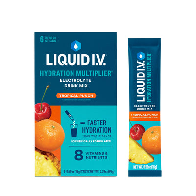 Liquid I.V. Hydration Multiplier, Tropical Punch - 6 Paquets