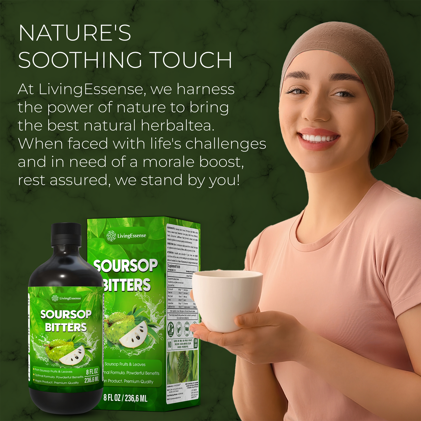Soursop Bitters Liquid with Soursop Leaves for Gut Health & Immune Boost - Korvel