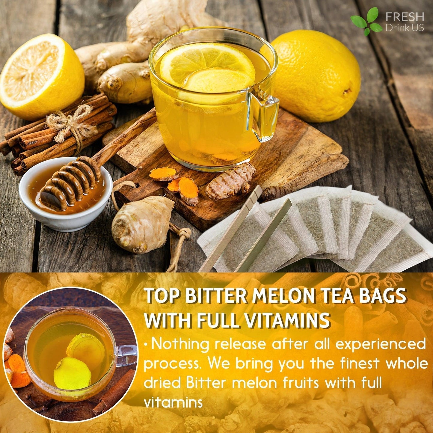 Té de cúrcuma, jengibre y canela en bolsitas, 100 % natural, hecho a mano, sin azúcar, sin cafeína, sin gluten, vegano.