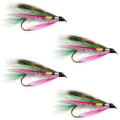 Premium Little Rainbow Trout Streamer Flies - Set of 4, Size 4 Hooks - Korvel