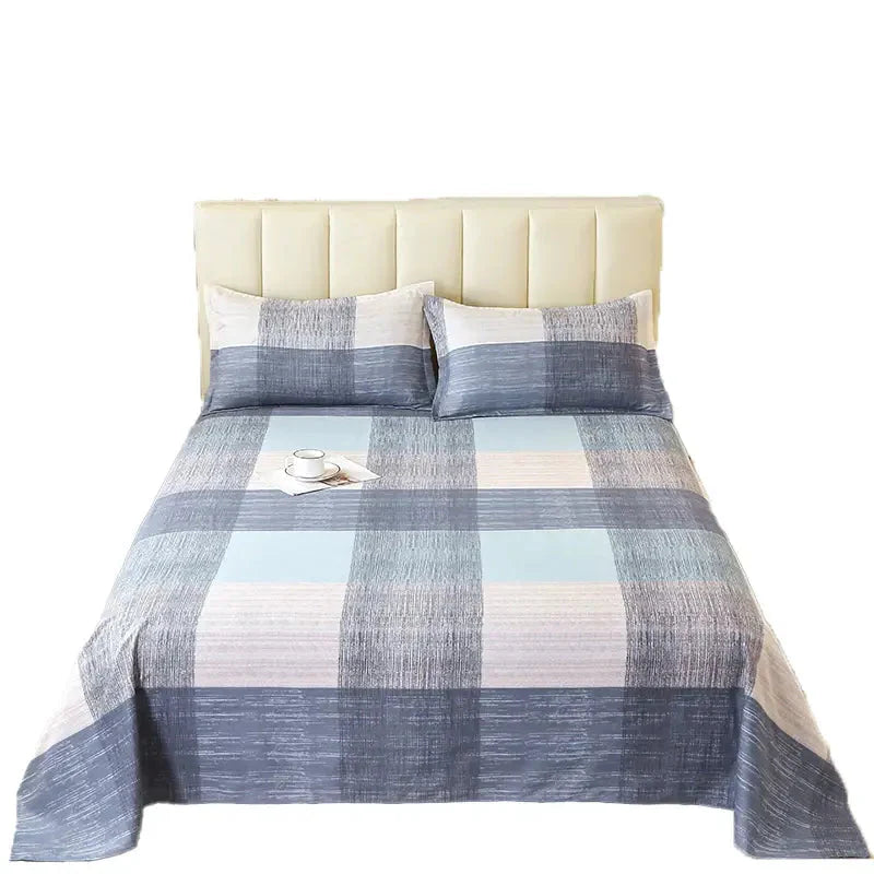 Premium Cotton Fitted Bed Sheet and Pillowcase Set